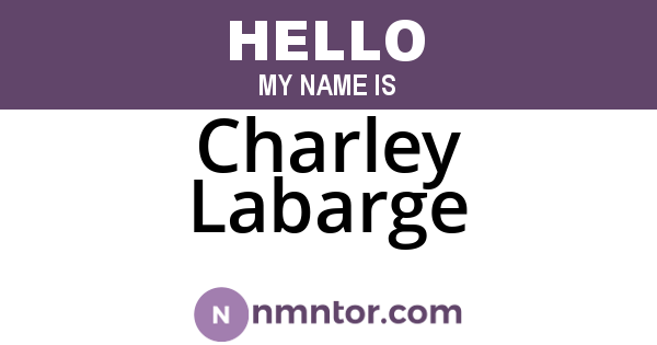 Charley Labarge