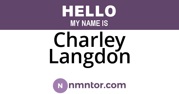 Charley Langdon