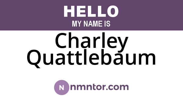 Charley Quattlebaum