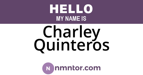 Charley Quinteros