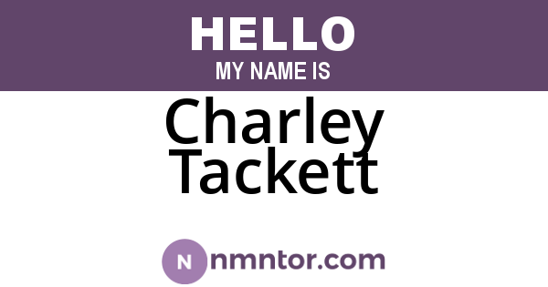 Charley Tackett