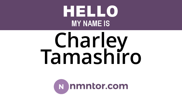 Charley Tamashiro