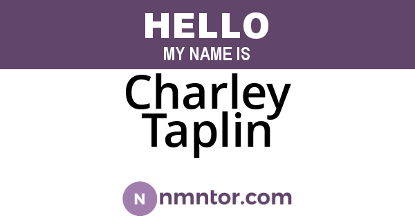 Charley Taplin