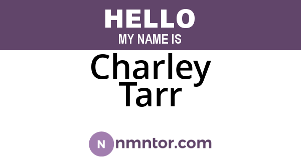 Charley Tarr