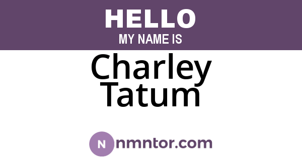 Charley Tatum