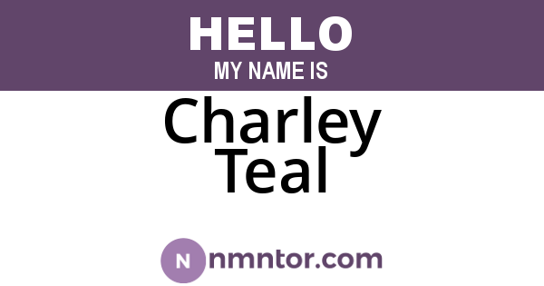 Charley Teal