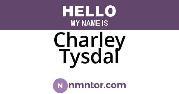 Charley Tysdal