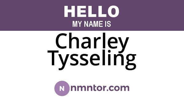 Charley Tysseling
