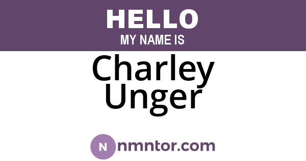 Charley Unger
