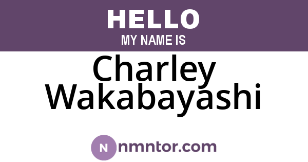 Charley Wakabayashi
