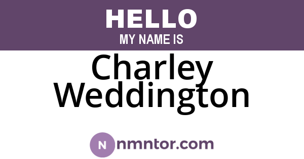 Charley Weddington