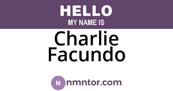 Charlie Facundo