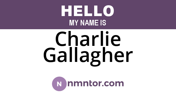Charlie Gallagher