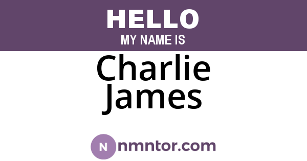 Charlie James