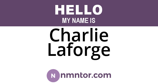 Charlie Laforge