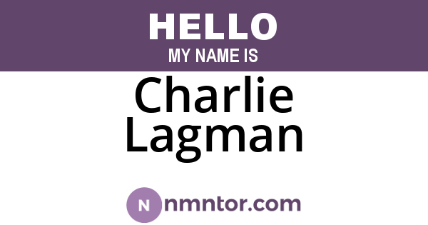 Charlie Lagman