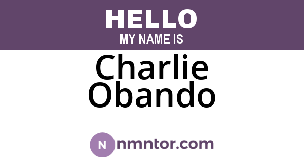 Charlie Obando