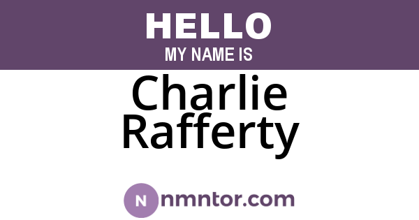 Charlie Rafferty
