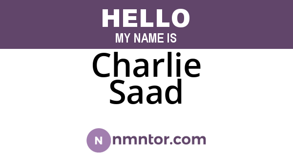 Charlie Saad