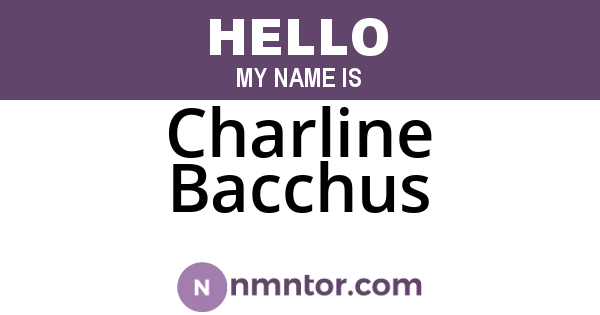 Charline Bacchus