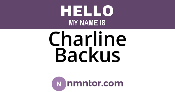 Charline Backus