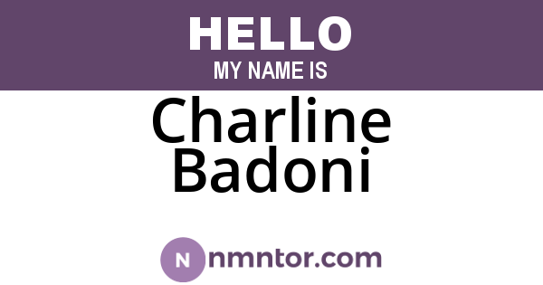 Charline Badoni