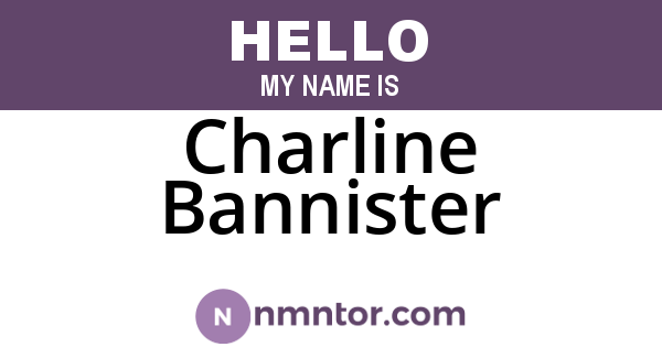 Charline Bannister
