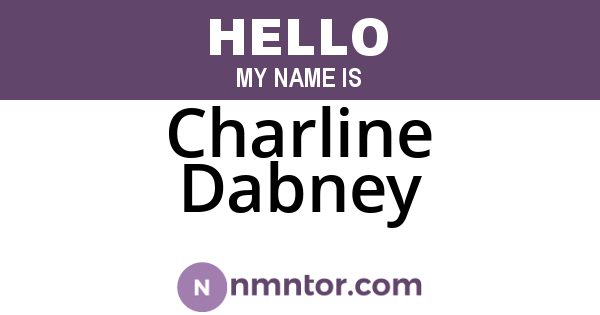 Charline Dabney