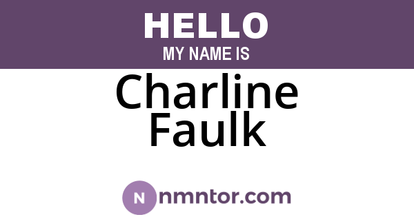Charline Faulk