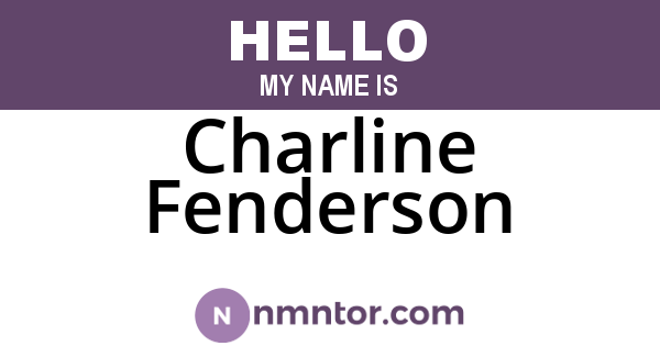 Charline Fenderson