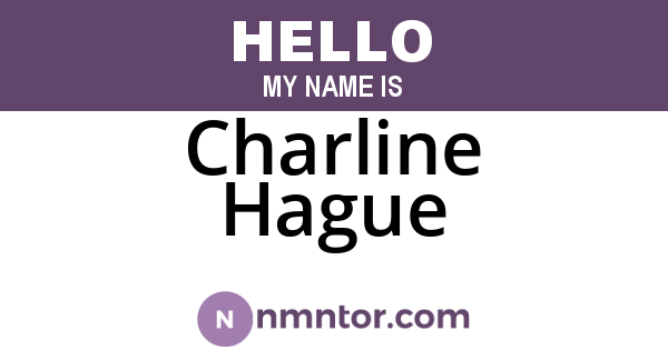 Charline Hague