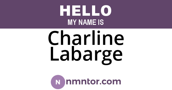 Charline Labarge