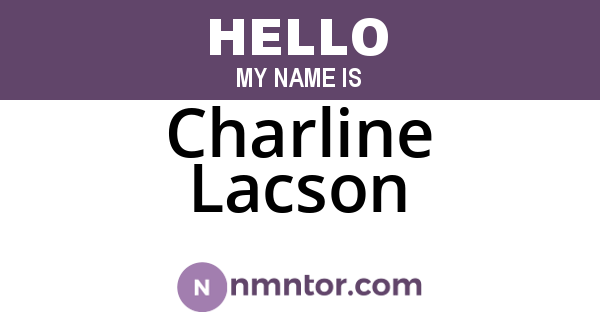 Charline Lacson