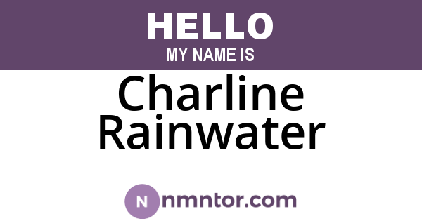 Charline Rainwater