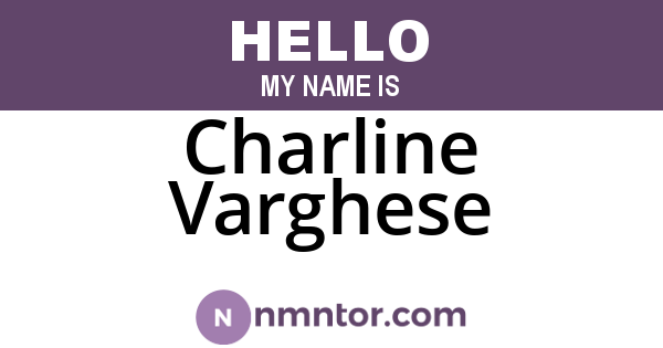 Charline Varghese