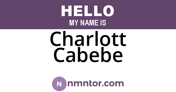 Charlott Cabebe