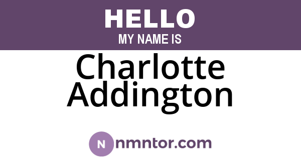 Charlotte Addington
