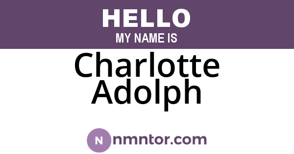 Charlotte Adolph