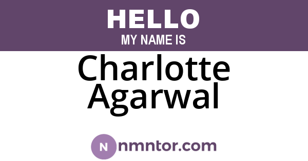 Charlotte Agarwal