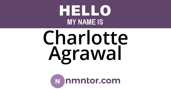 Charlotte Agrawal