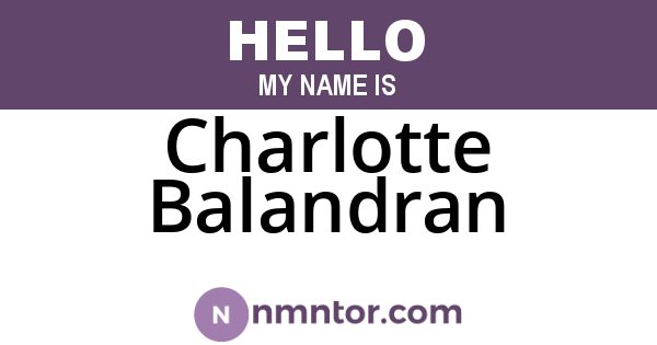 Charlotte Balandran