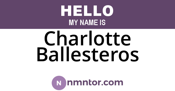 Charlotte Ballesteros