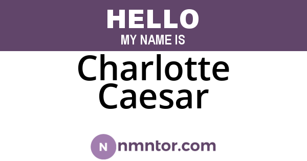 Charlotte Caesar