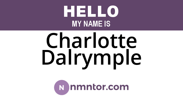 Charlotte Dalrymple