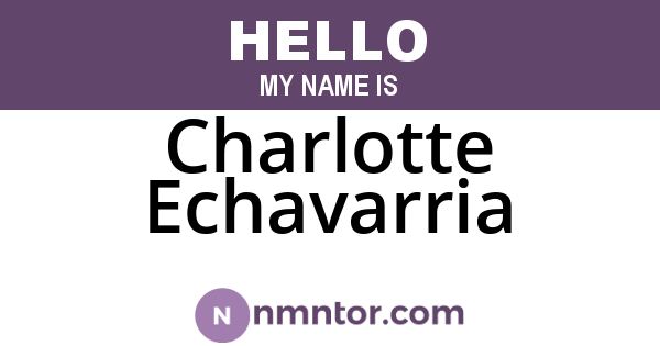 Charlotte Echavarria