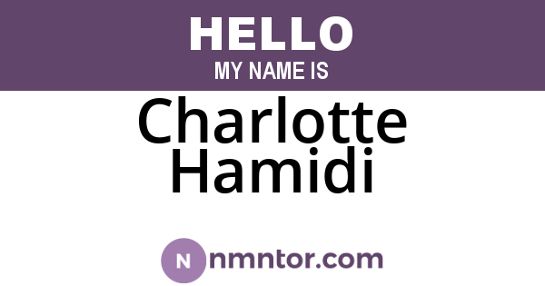 Charlotte Hamidi