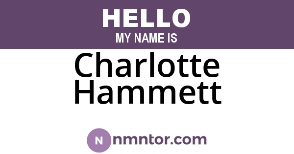 Charlotte Hammett