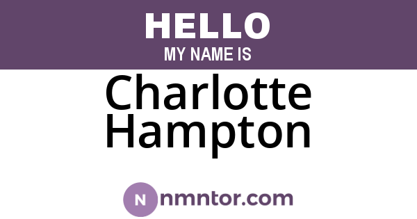 Charlotte Hampton