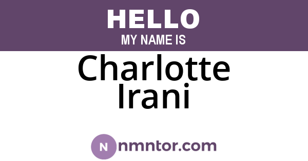 Charlotte Irani