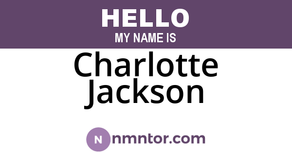 Charlotte Jackson